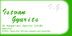istvan gyurits business card